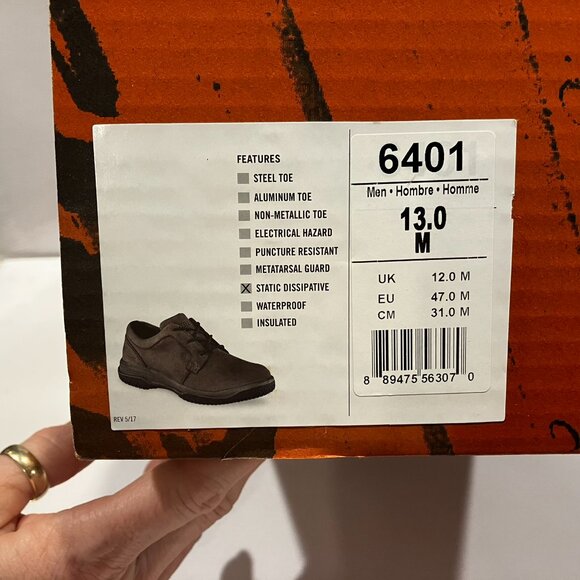 Worx Zink Red Wing Leather Shoes Oxford Soft-Toe Electrical Hazard Men's Size 13 - Picture 11 of 11